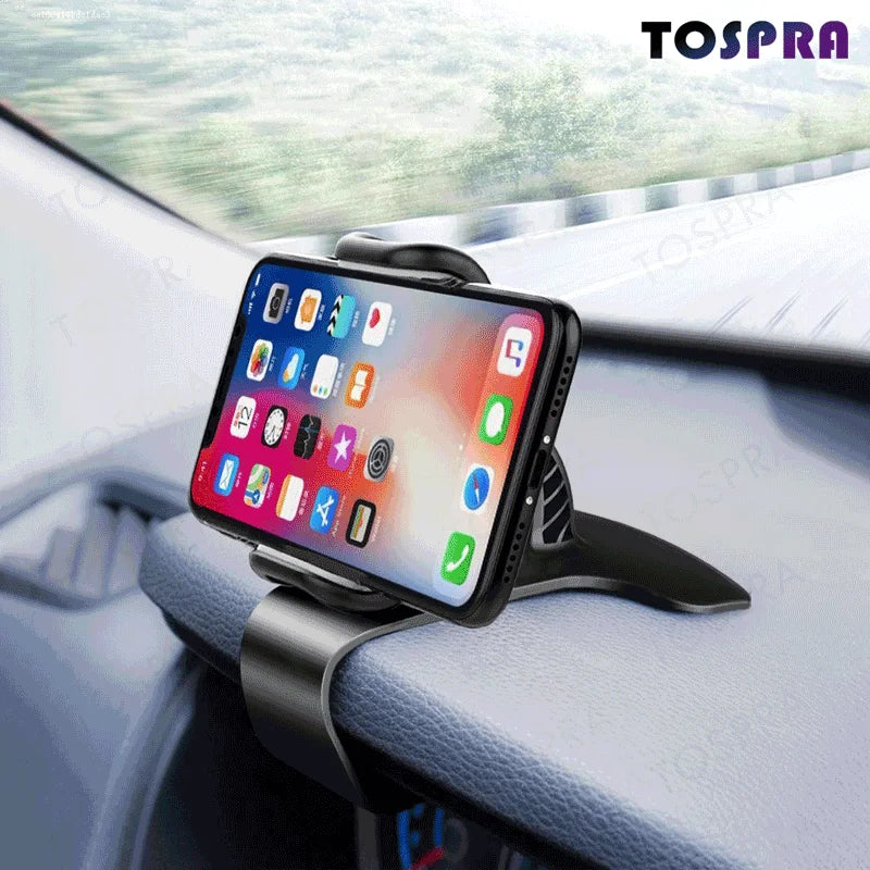 360° Dashboard Car Mobile Phone Holder – Clip-On Auto Mount for iPhone, Samsung, Xiaomi & GPS Devices